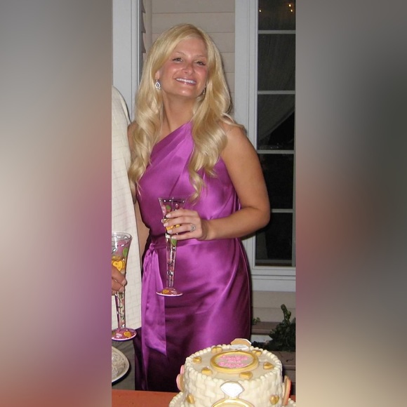 Fuchsia silk dress banana republic - Picture 4 of 4